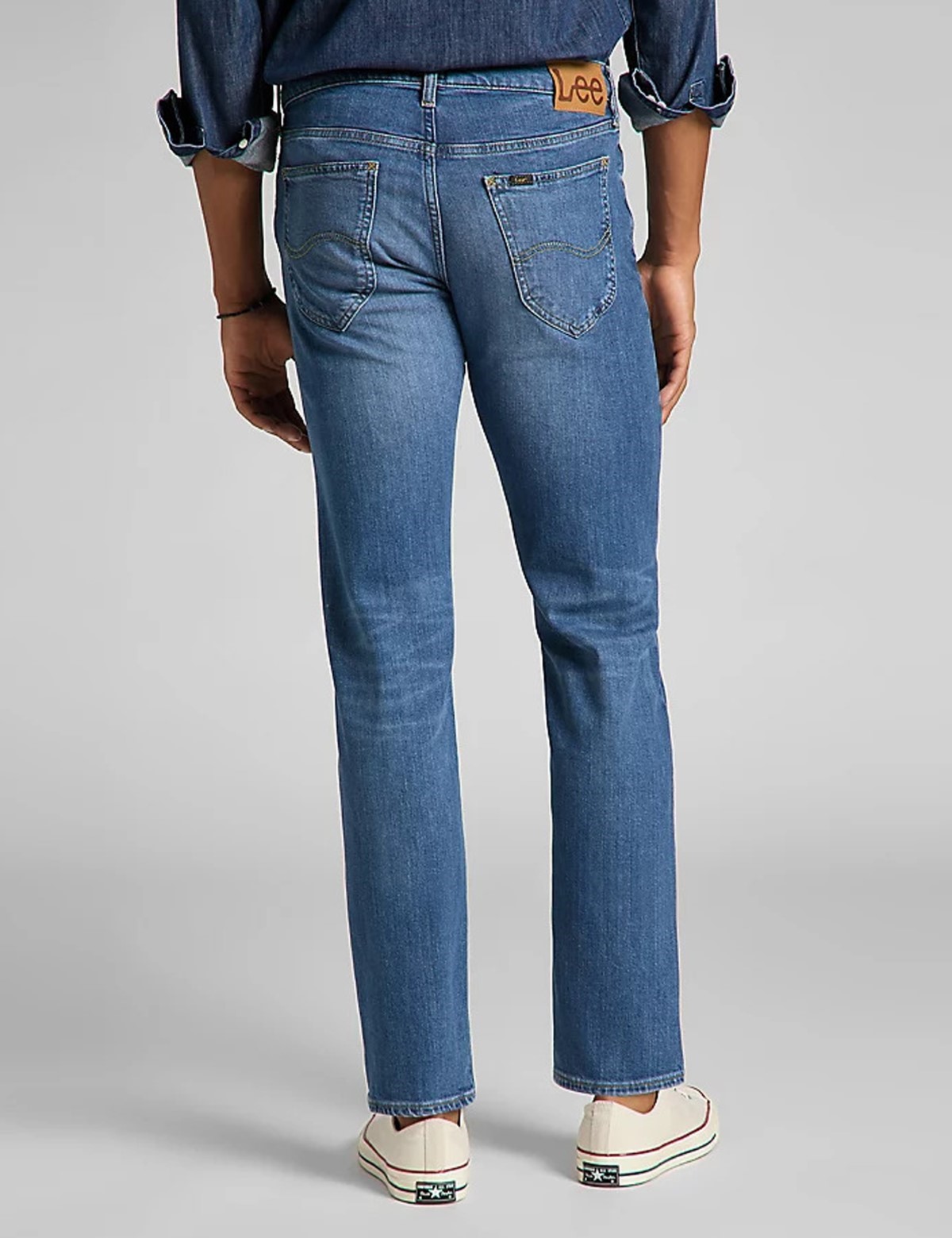 Lee Daren Zip Fly ανδρικό μπλε τζιν ξεβάμματα L707PXGQ φωτογραφία